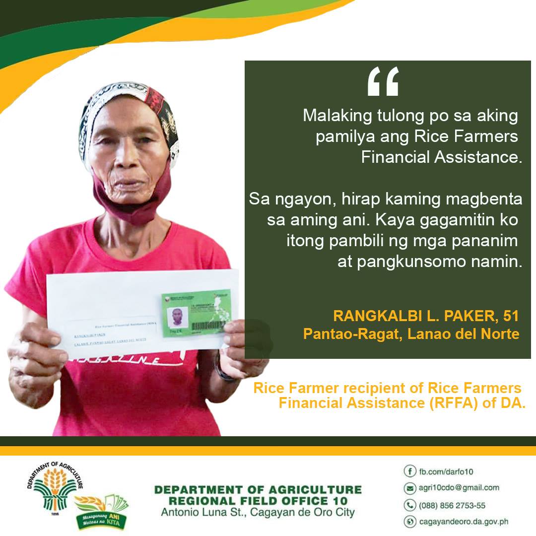 Bukidnon, Lanao Norte rice farmers to receive P65-M monetary aid from DA-10  amid COVID-19